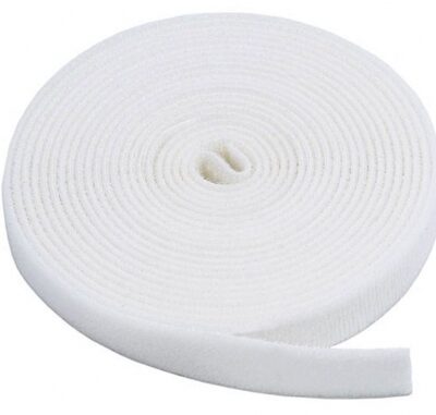 MALE WHITE VELCRO TAPE 25 M x 5 CM